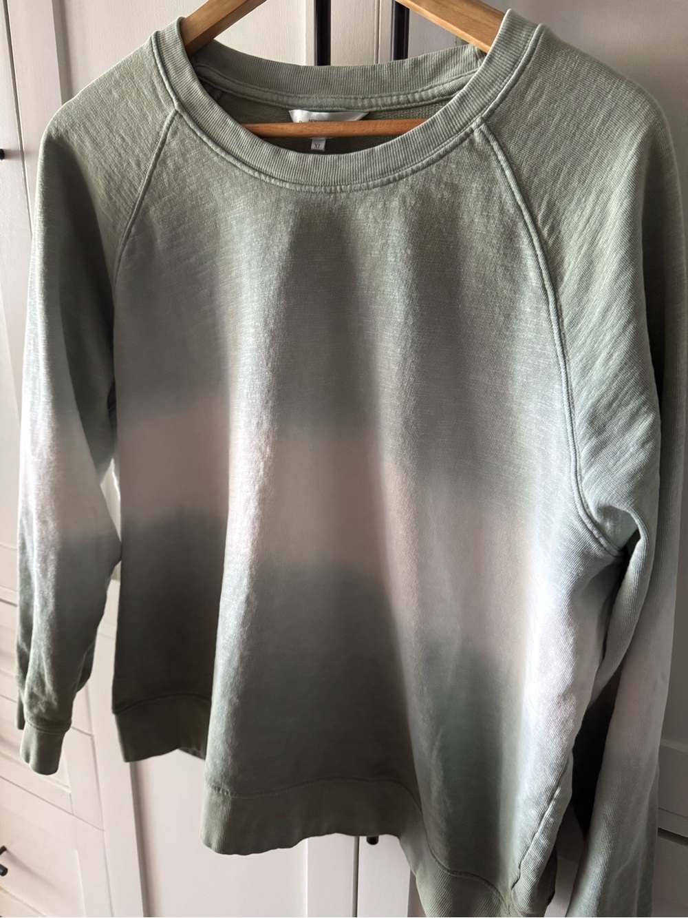 Northern Reflections Sage Green Ombre Crewneck Sweater
